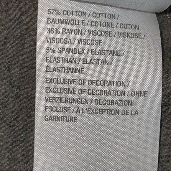 H by Halston Dress Womens Size Small Midi Gray High low Cotton Blend Minimalist - Picture 8 of 8